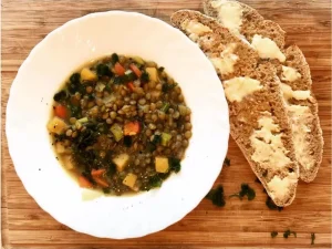 Nutrition and cooking workshops and a tasty puy lentil and kale soup recipe